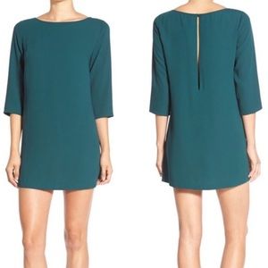 Green shift dress